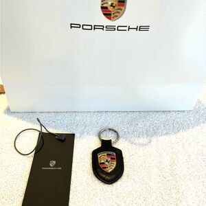 Porsche Design Black and Gold Keychain
